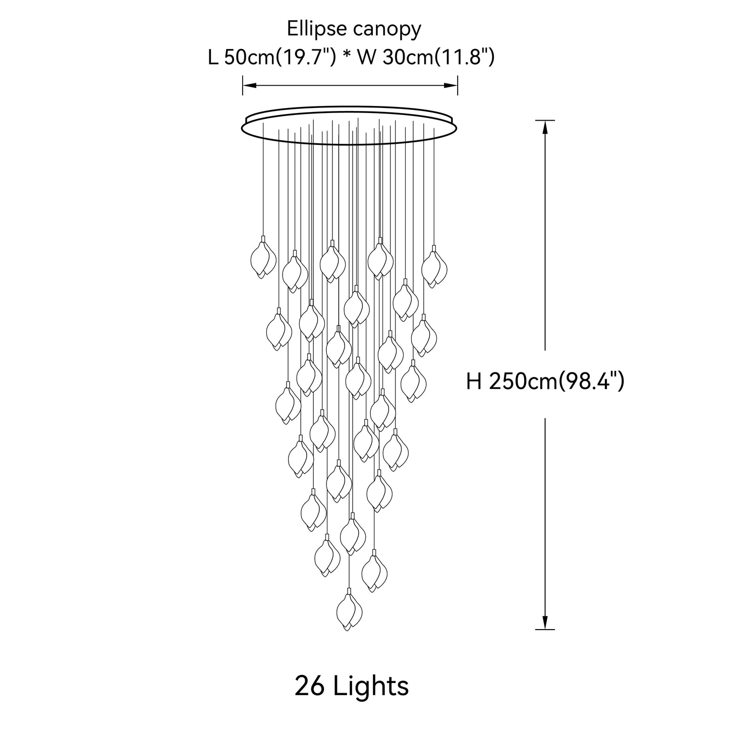 Bloom Porcelain Petals Pendant Light - Nuvé