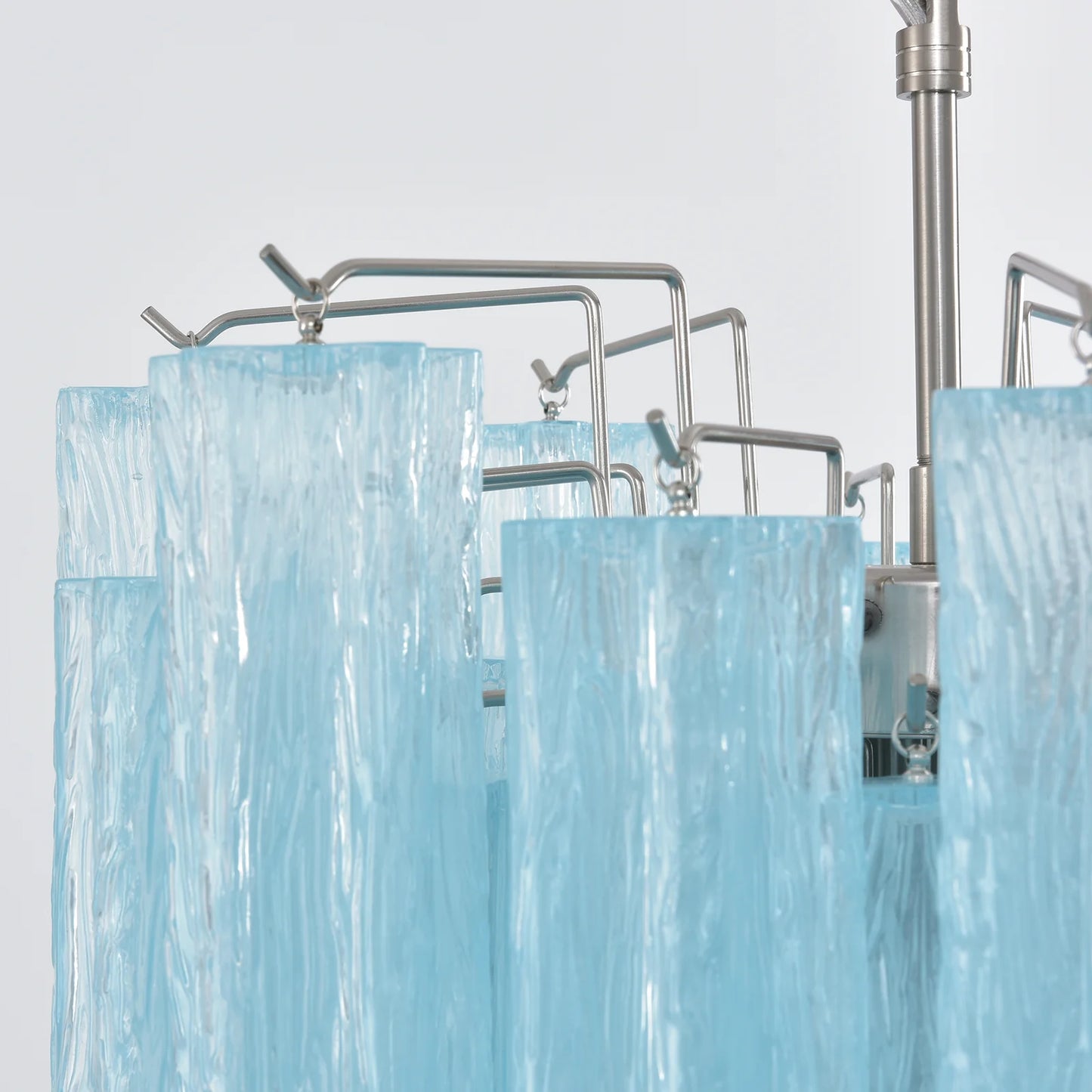 Blue Murano Glass Tube Chandelier - Nuvé