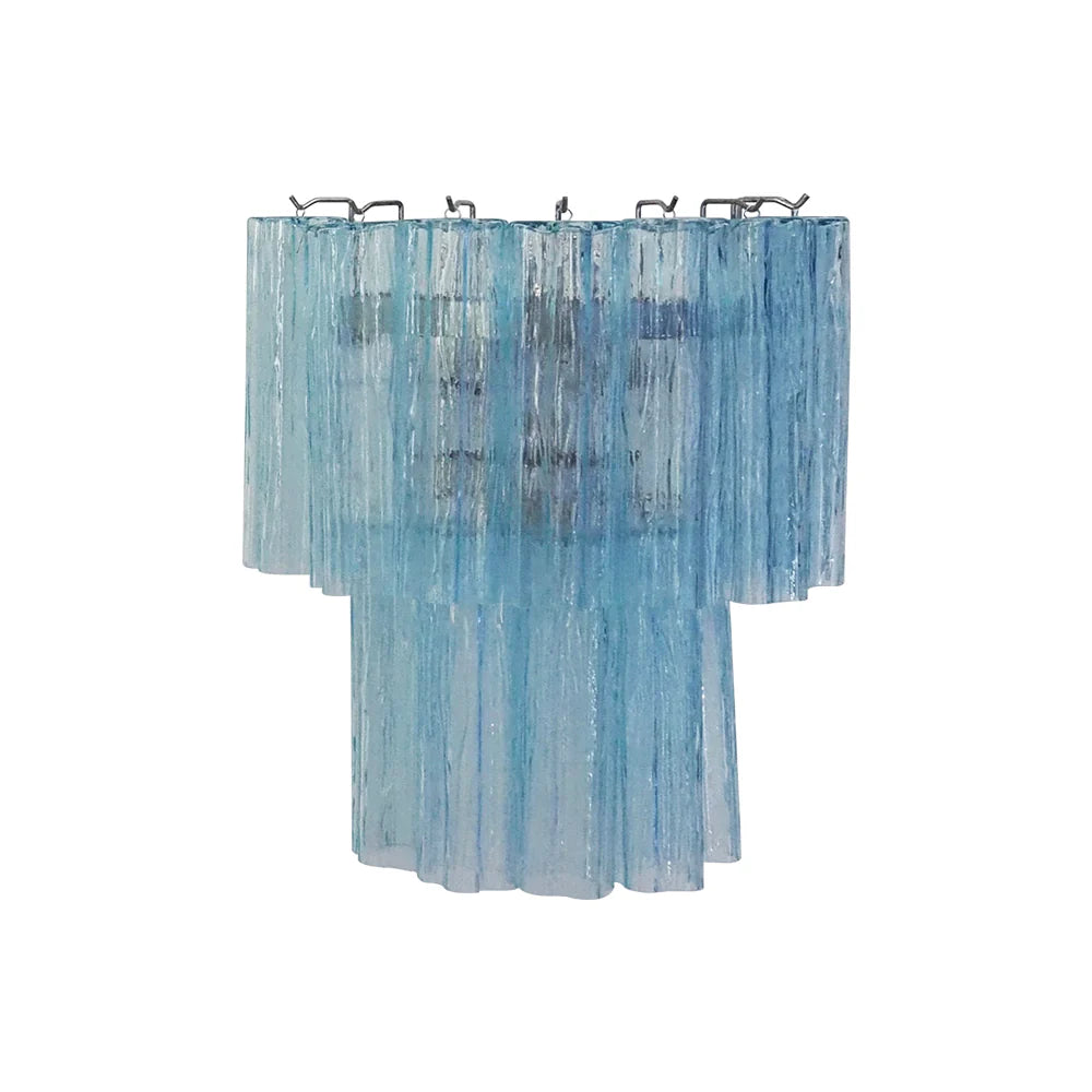 Star Shaped Blue Textured Glass Wall Lamp