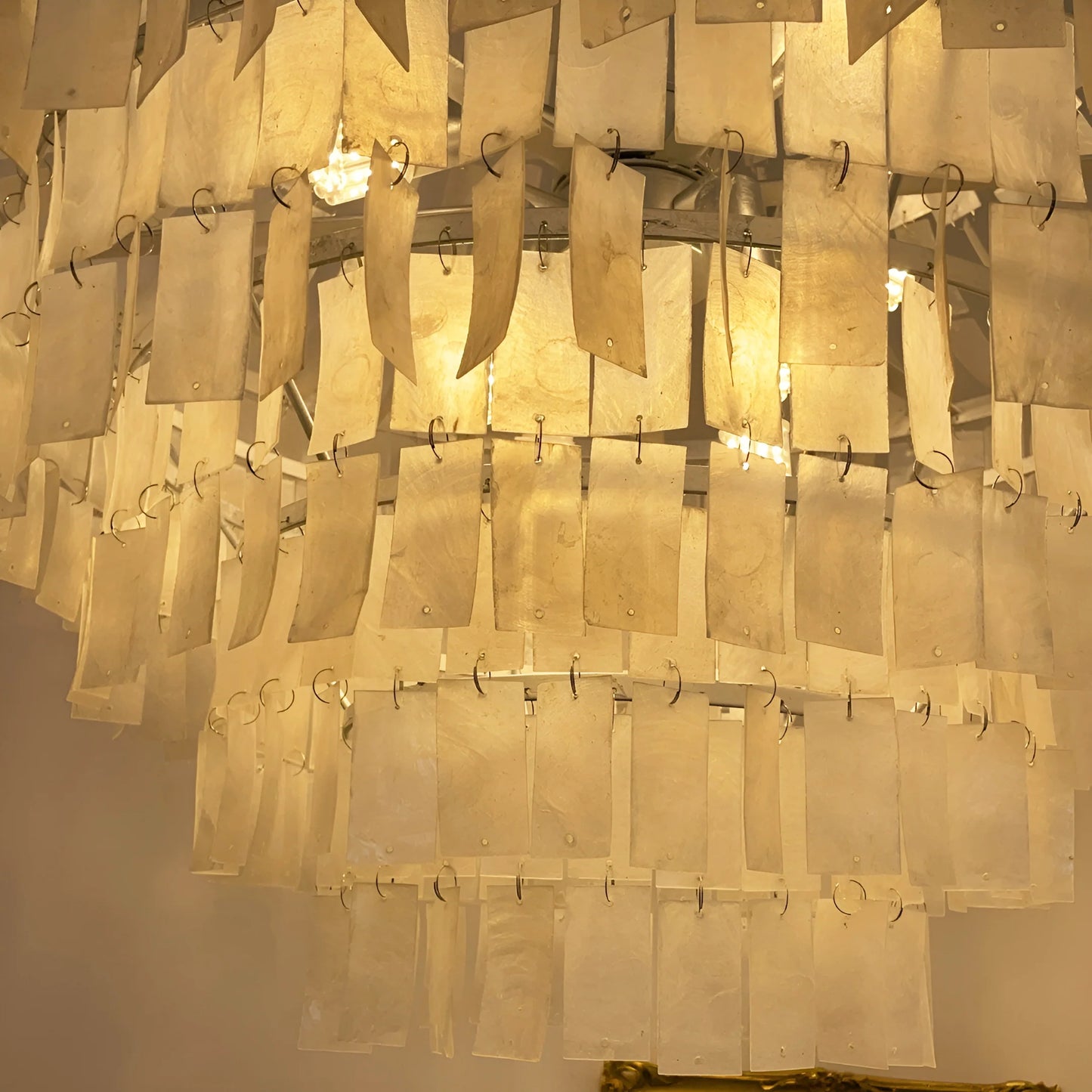 Boho Tiered Capiz Chandelier - Nuvé