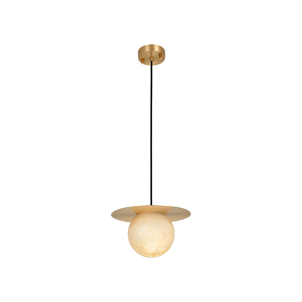 Borra Round Alabaster Pendant Light - Nuvé