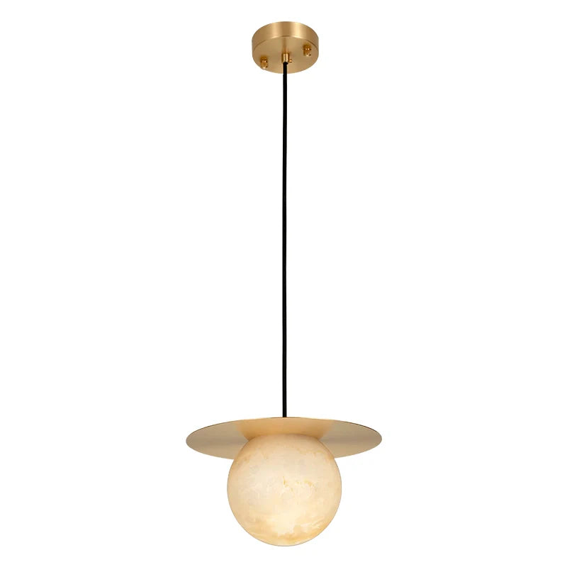 Borra Round Alabaster Pendant Light - Nuvé