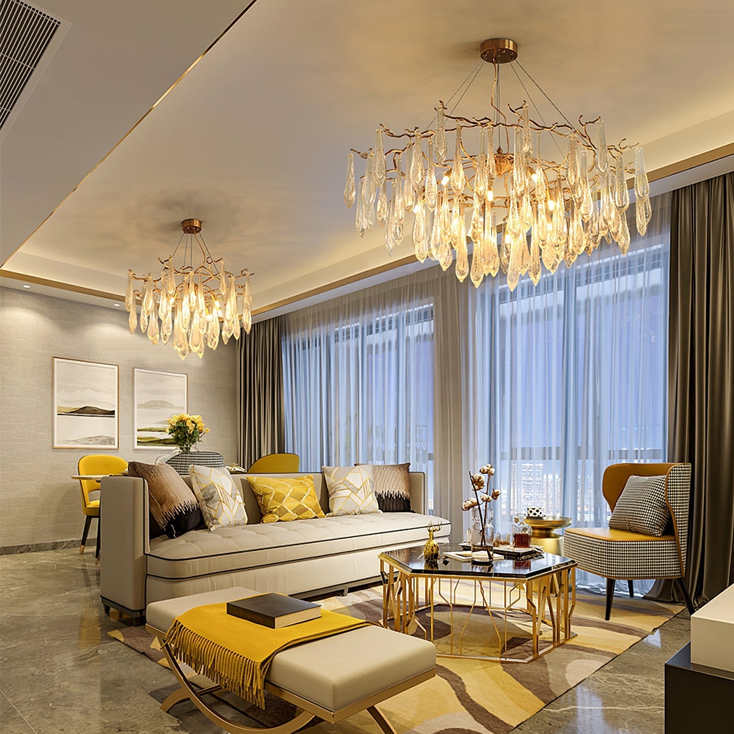 Branchs Brass Chandelier - Nuvé