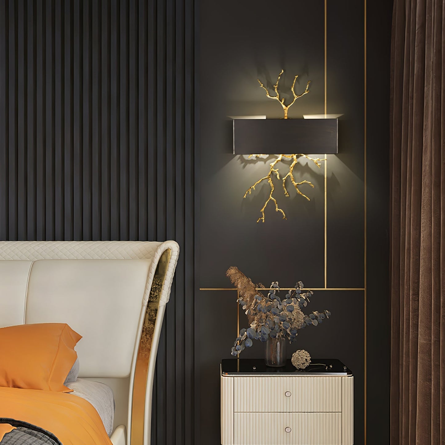 Brass Branch Wall Lamp - Nuvé