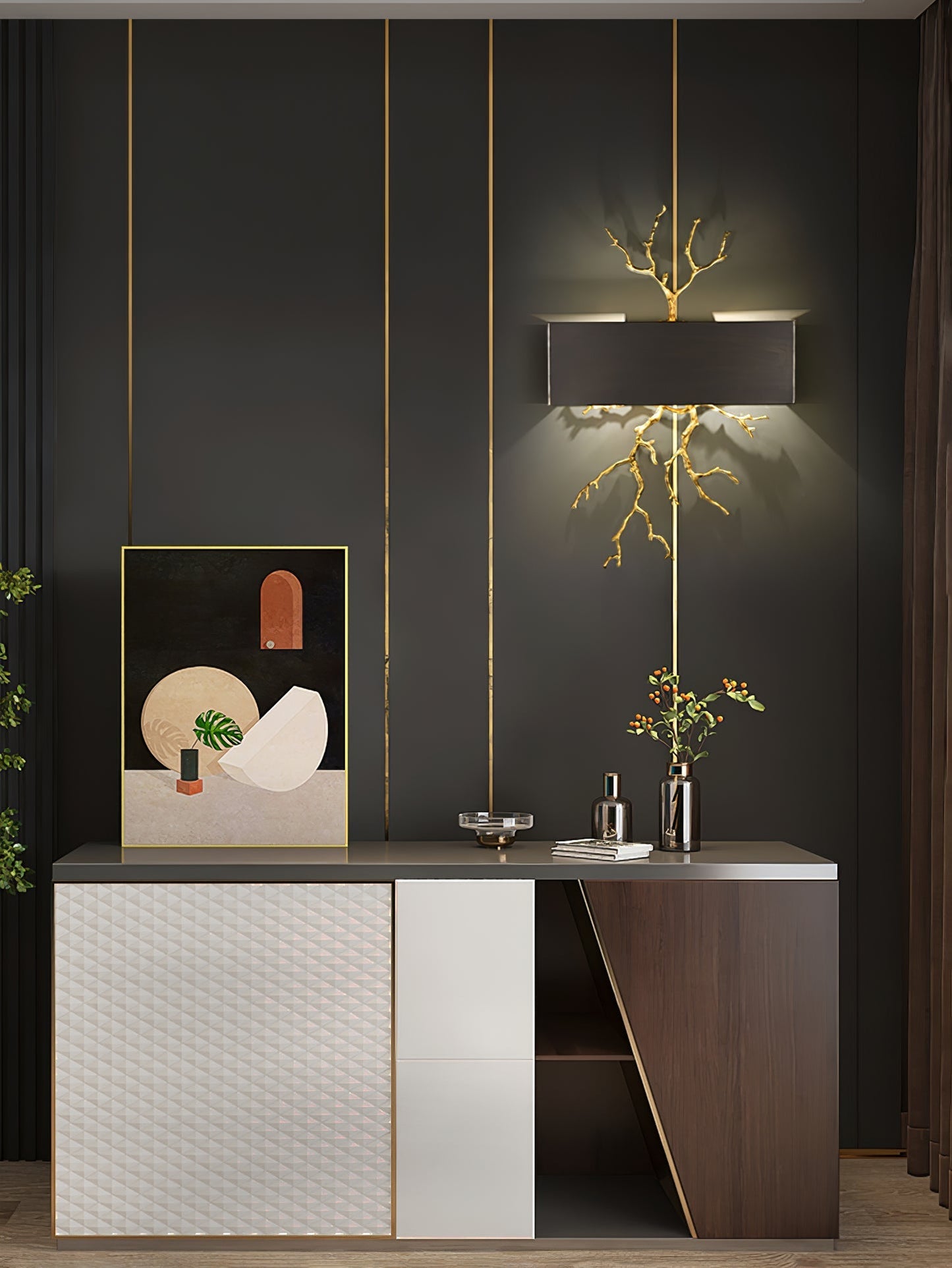 Brass Branch Wall Lamp - Nuvé