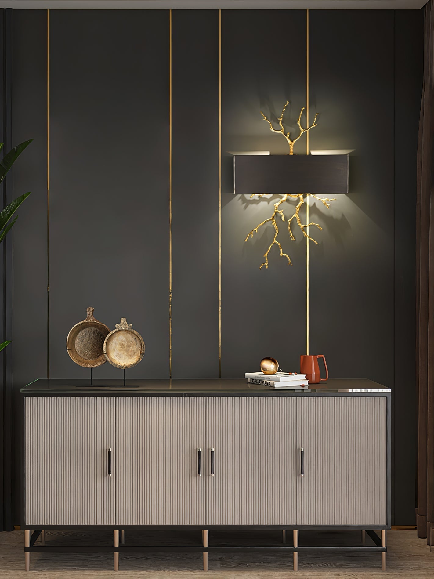 Brass Branch Wall Lamp - Nuvé
