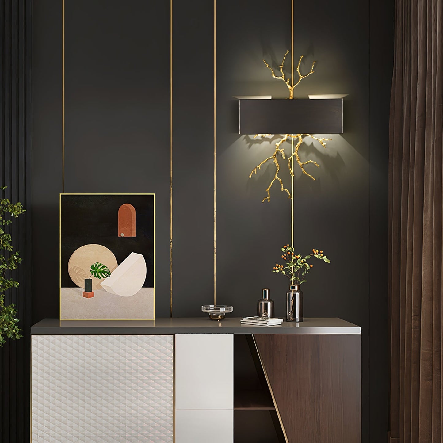 Brass Branch Wall Lamp - Nuvé