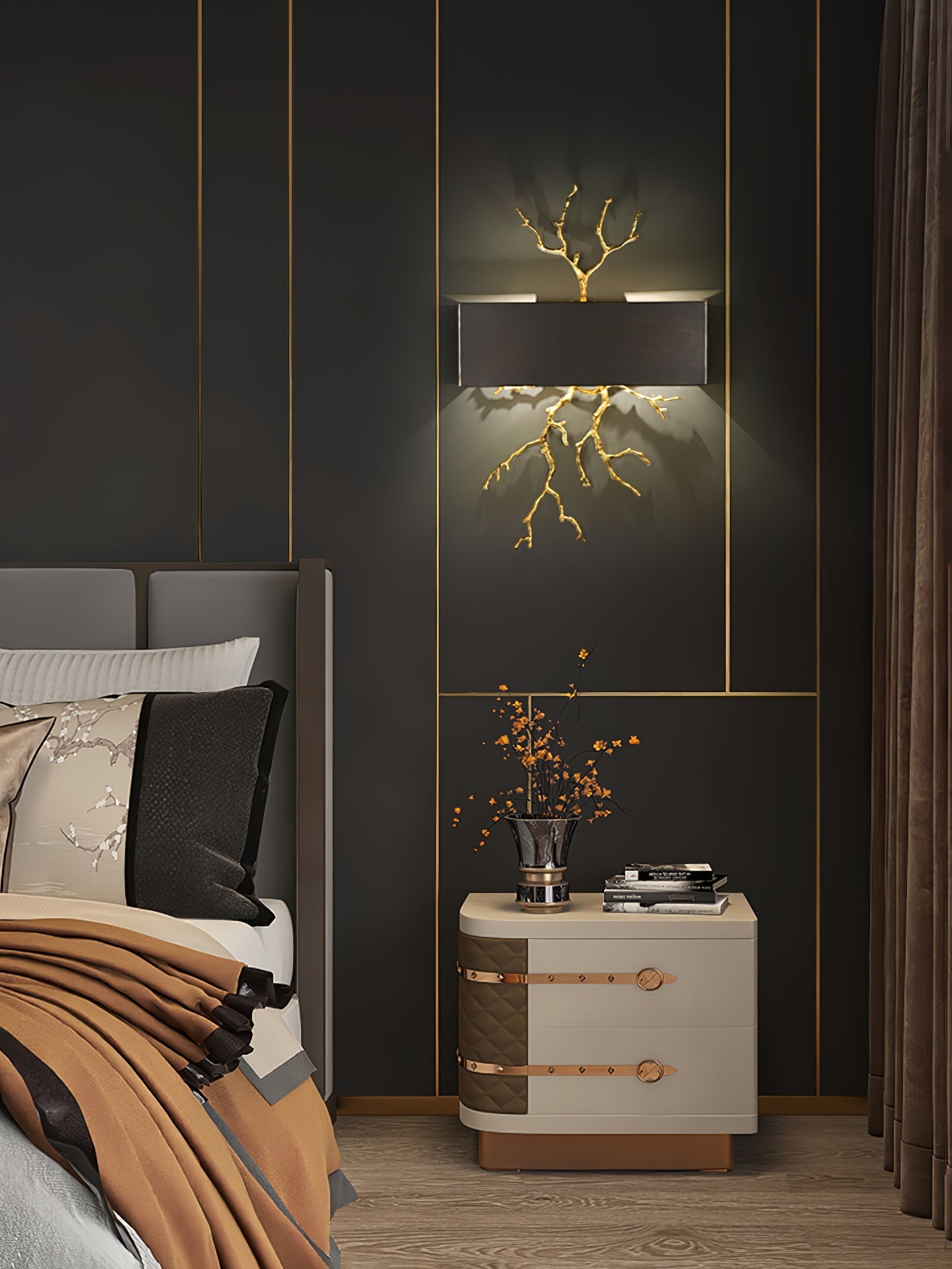 Brass Branch Wall Lamp - Nuvé