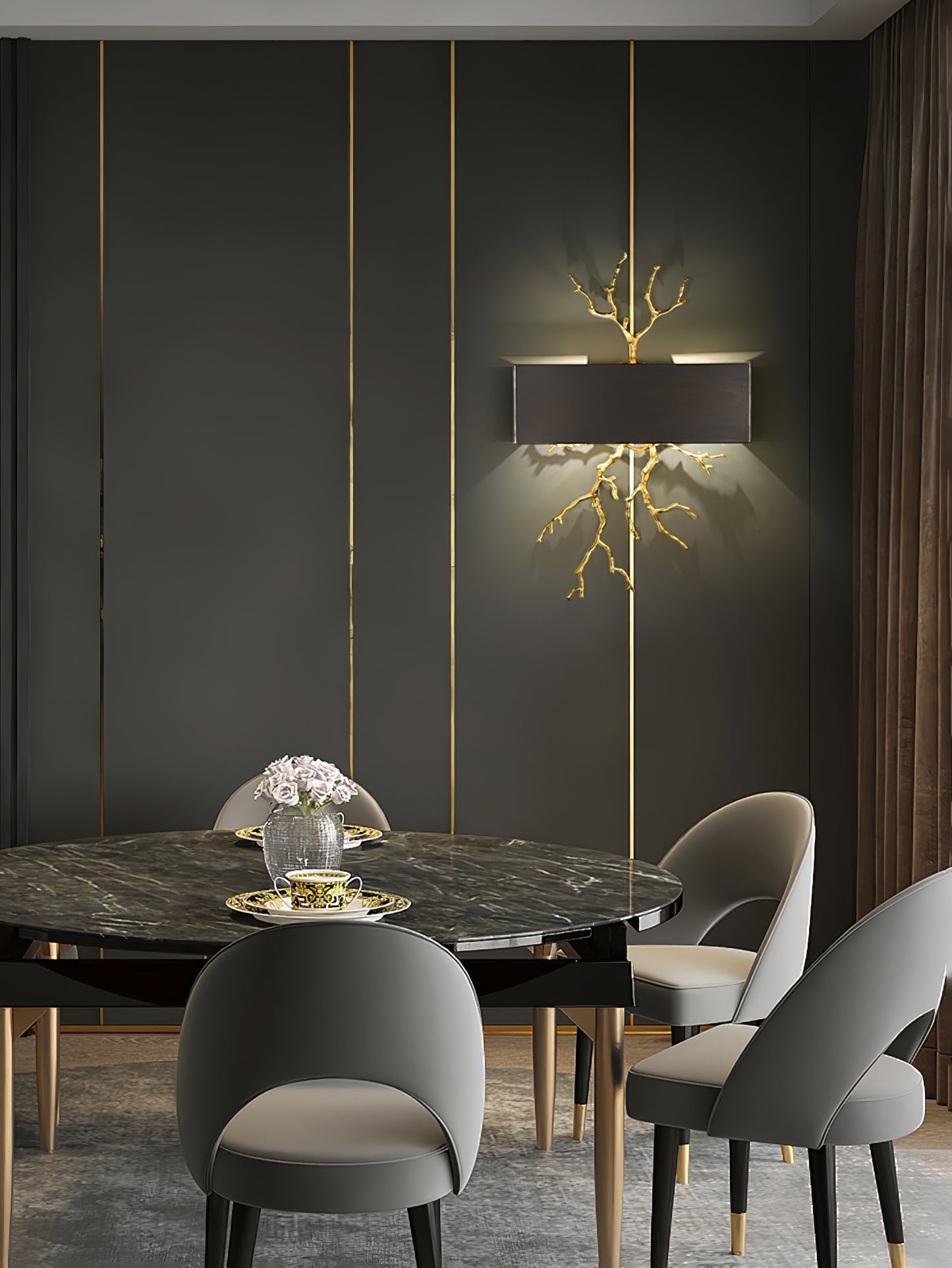 Brass Branch Wall Lamp - Nuvé