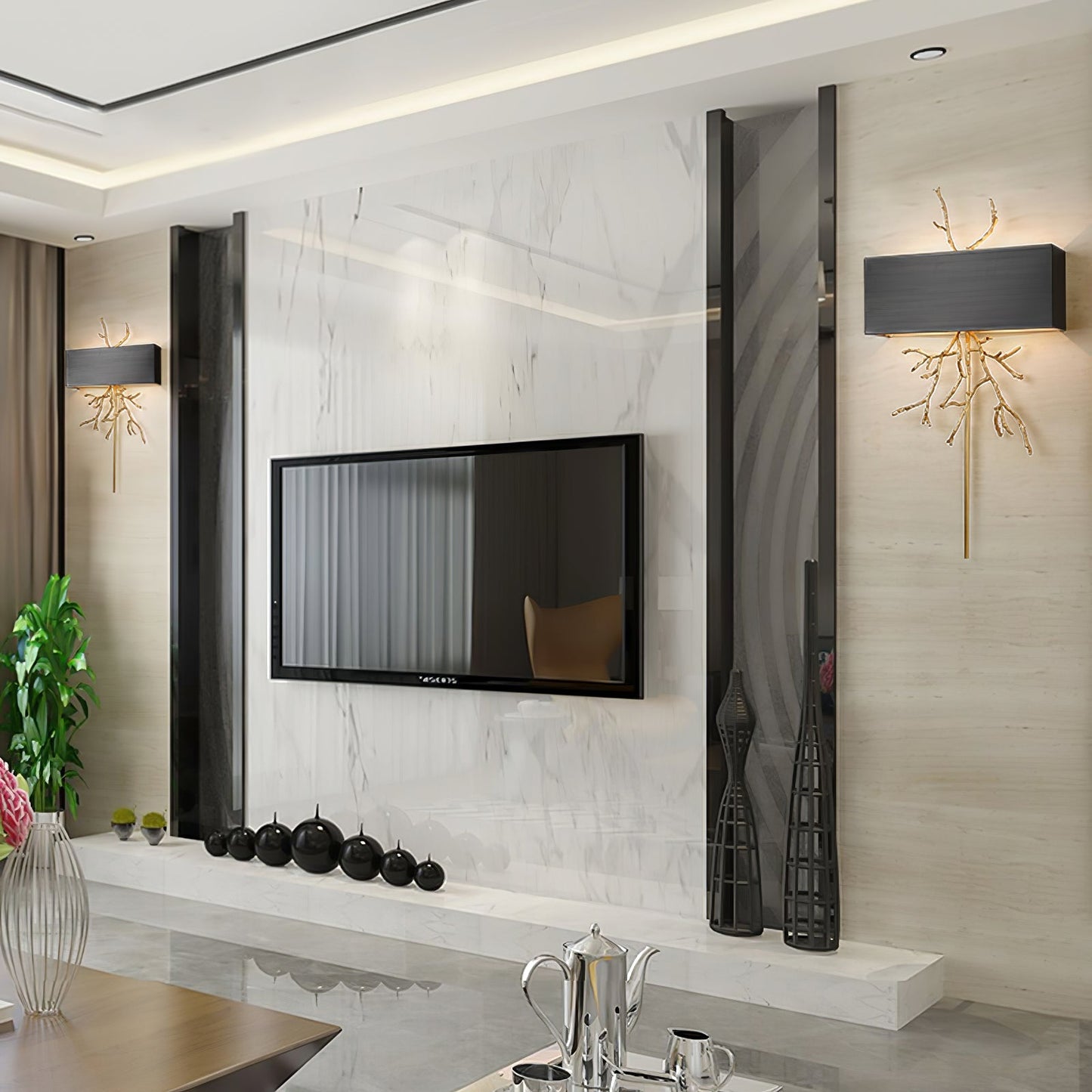 Brass Branch Wall Lamp - Nuvé