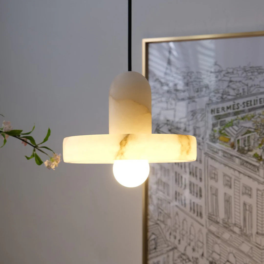 Carrara Alabaster Pendant Lamp - Nuvé