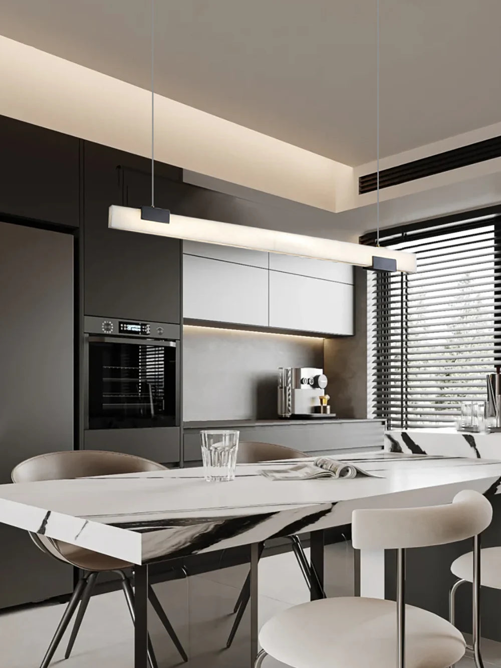 Alabaster Cary Black Pendant Light - Nuvé