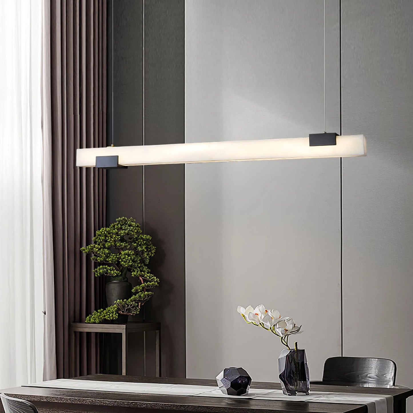 Alabaster Cary Black Pendant Light - Nuvé