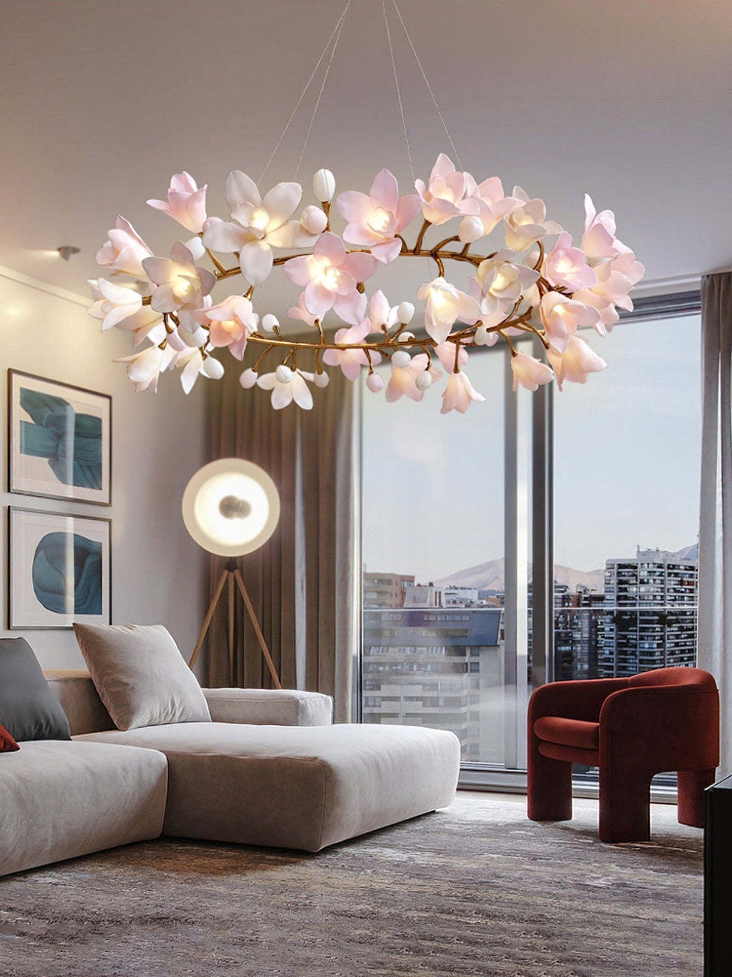 Circular Blossom Chandelier - Nuvé