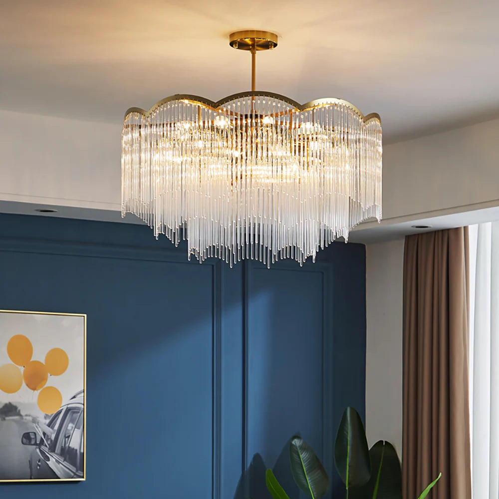 Classic Maria Glass Rod Chandelier - Nuvé