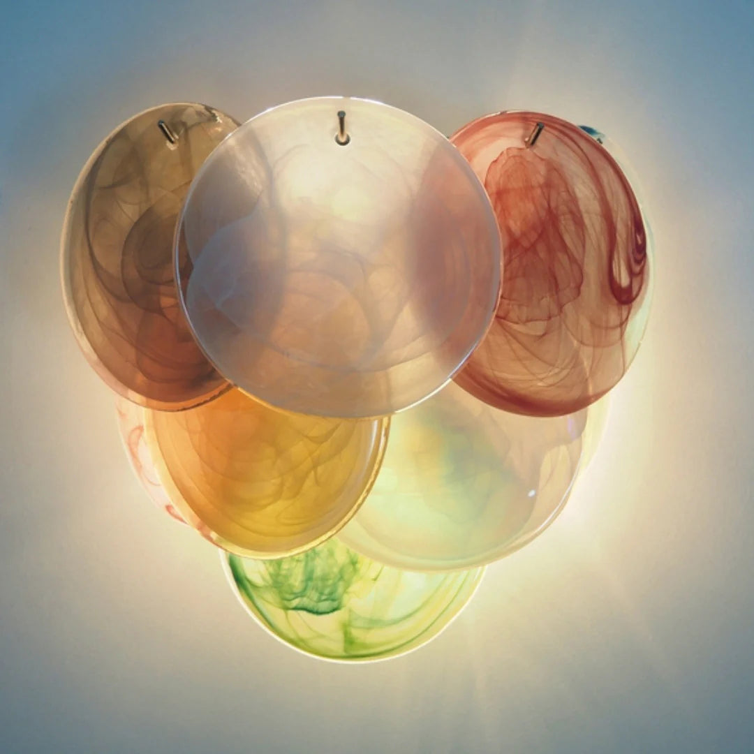 Colorful Murano Disc Wall Lamp - Nuvé