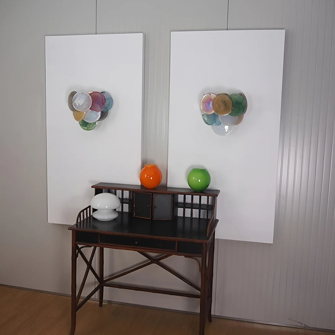 Colorful Murano Disc Wall Lamp - Nuvé