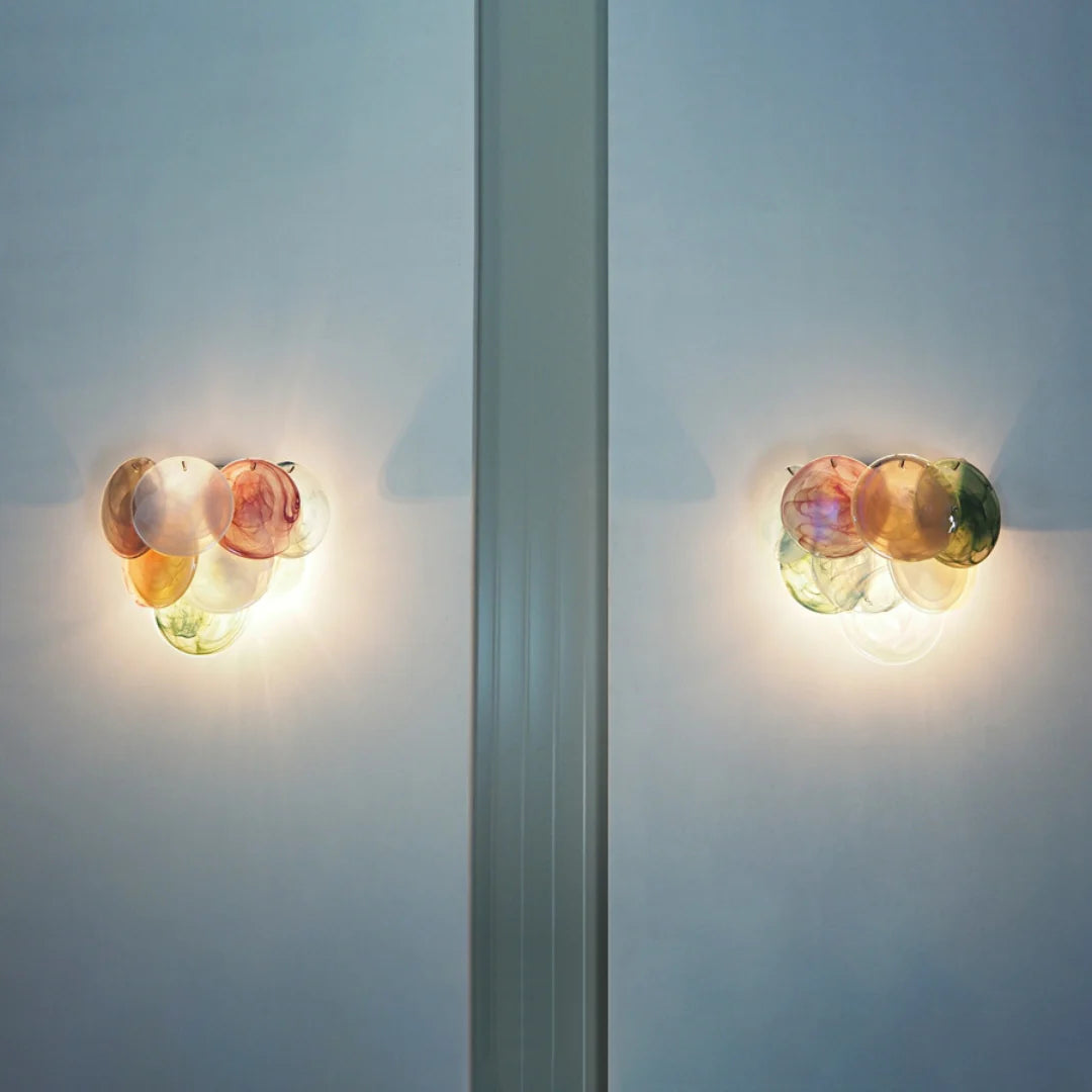 Colorful Murano Disc Wall Lamp - Nuvé
