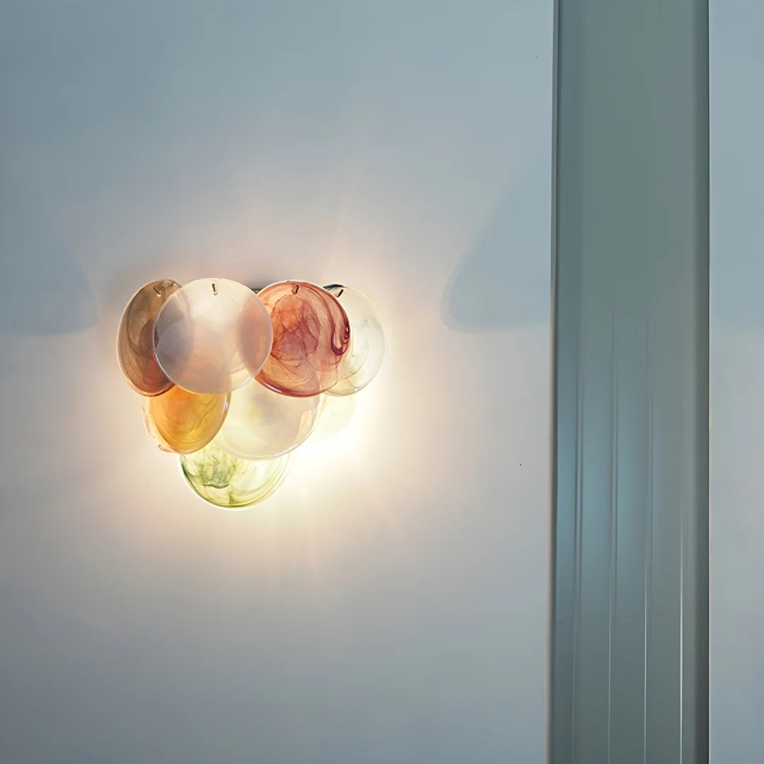Colorful Murano Disc Wall Lamp - Nuvé