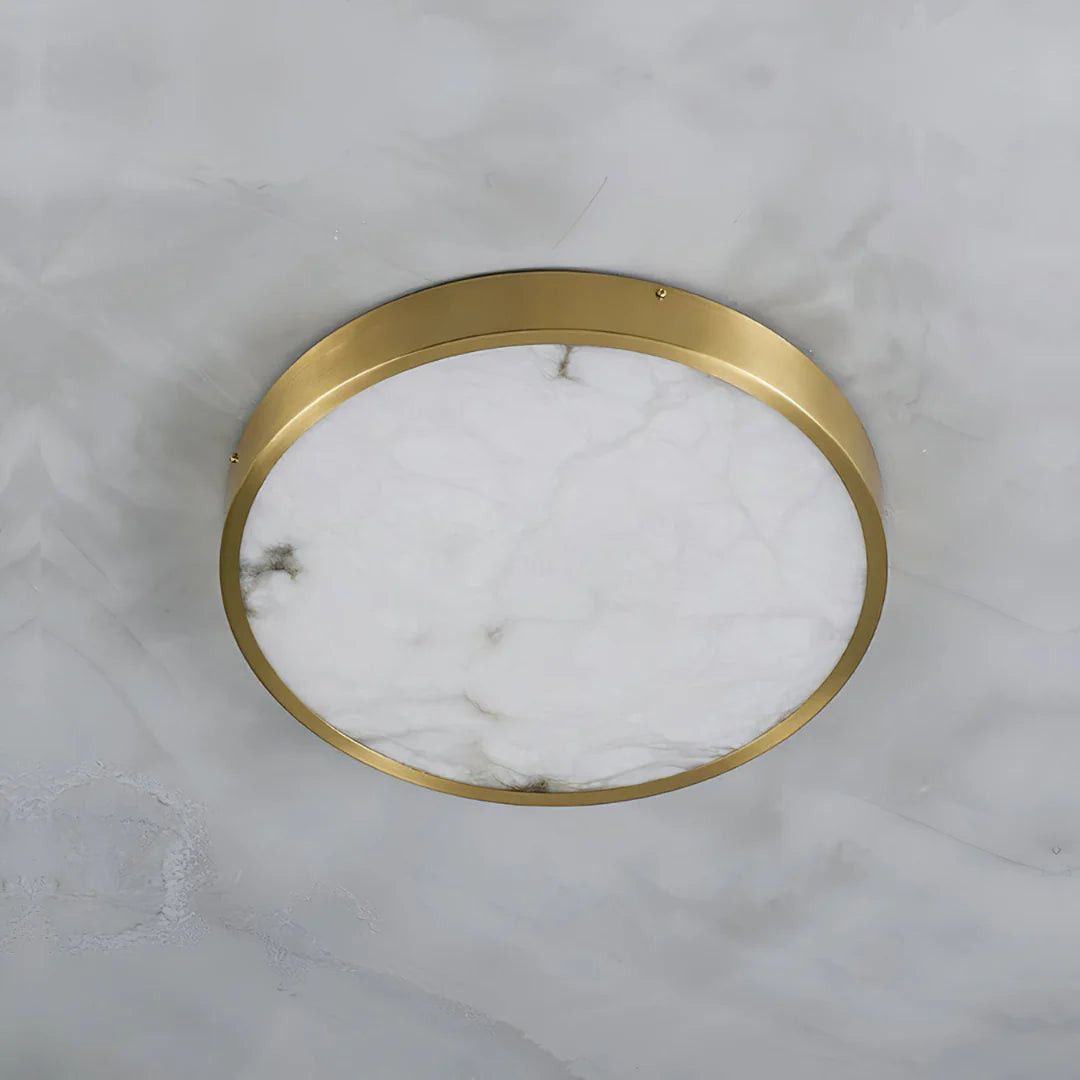 Column Alabaster Round Ceiling Lamp - Nuvé