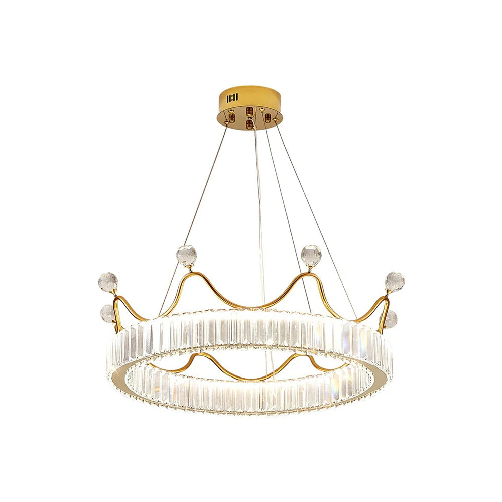 Crown Crystal Round Crystal Chandelier - Nuvé