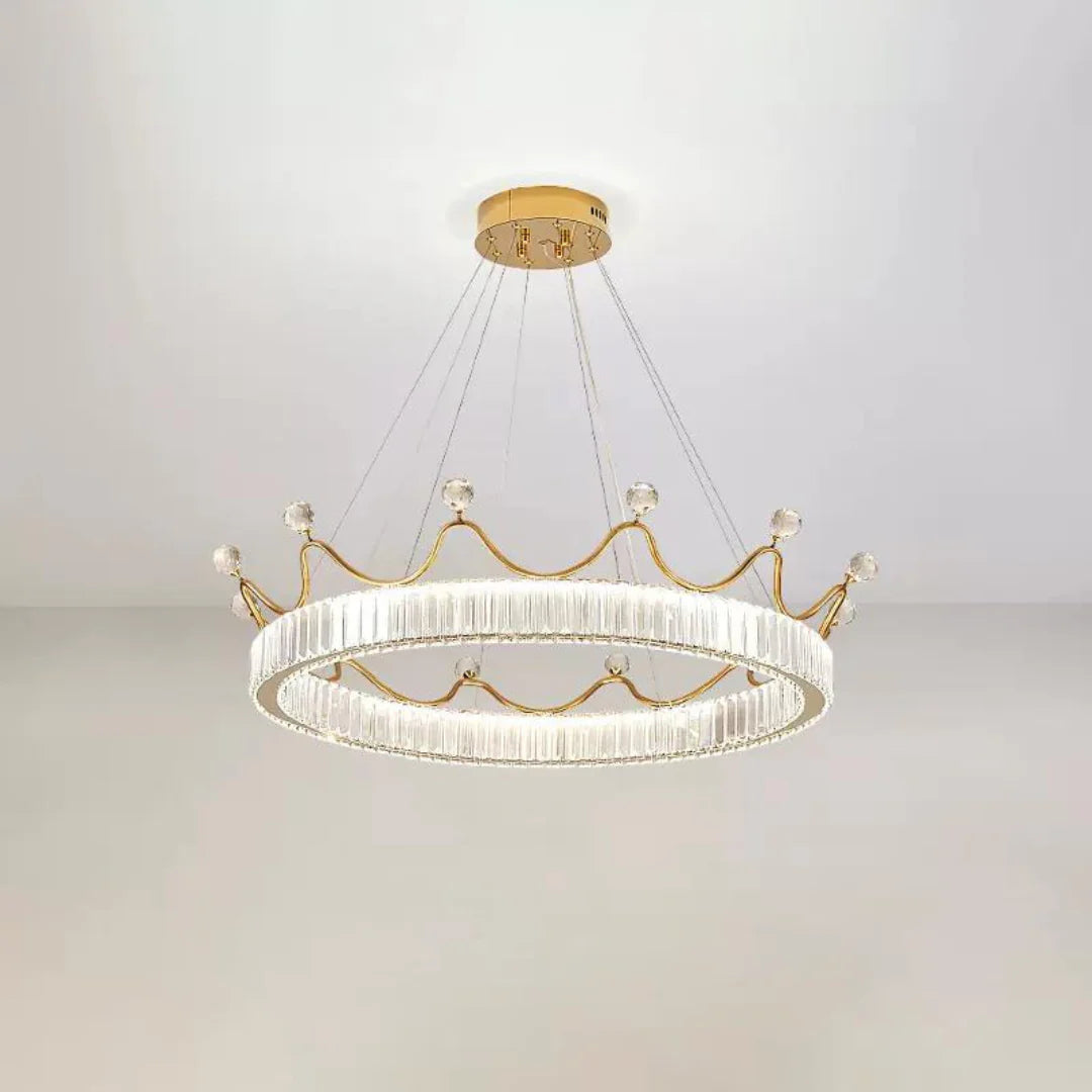 Crown Crystal Round Crystal Chandelier - Nuvé