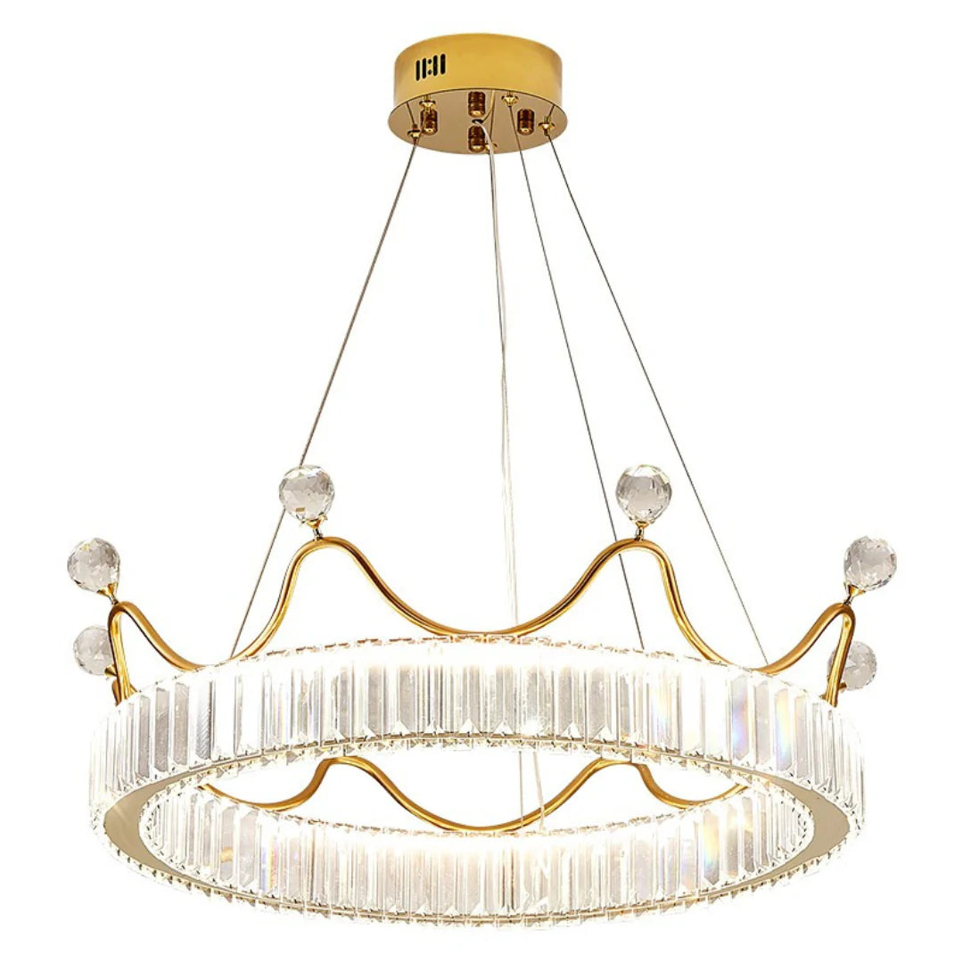 Crown Crystal Round Crystal Chandelier - Nuvé