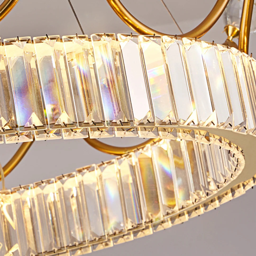 Crown Crystal Round Crystal Chandelier - Nuvé