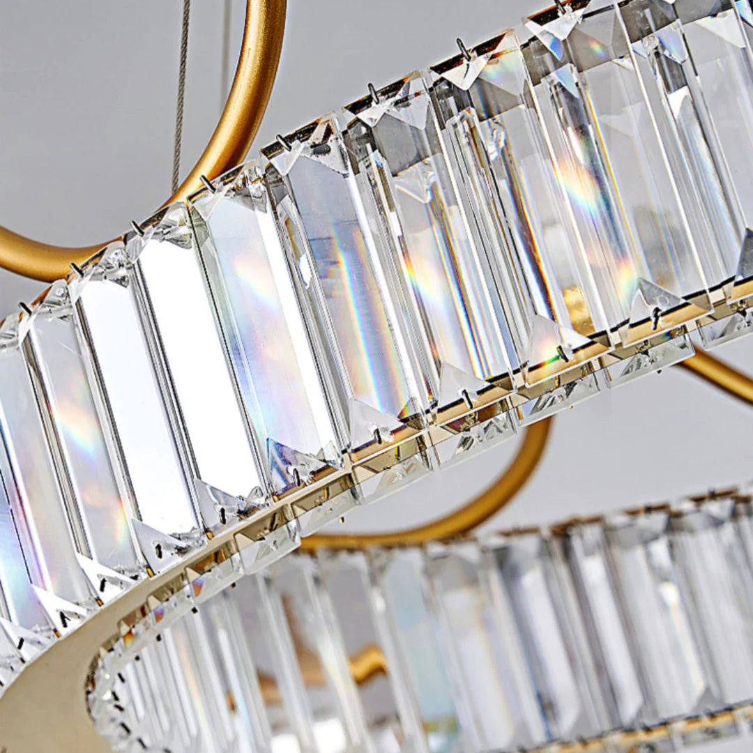 Crown Crystal Round Crystal Chandelier - Nuvé