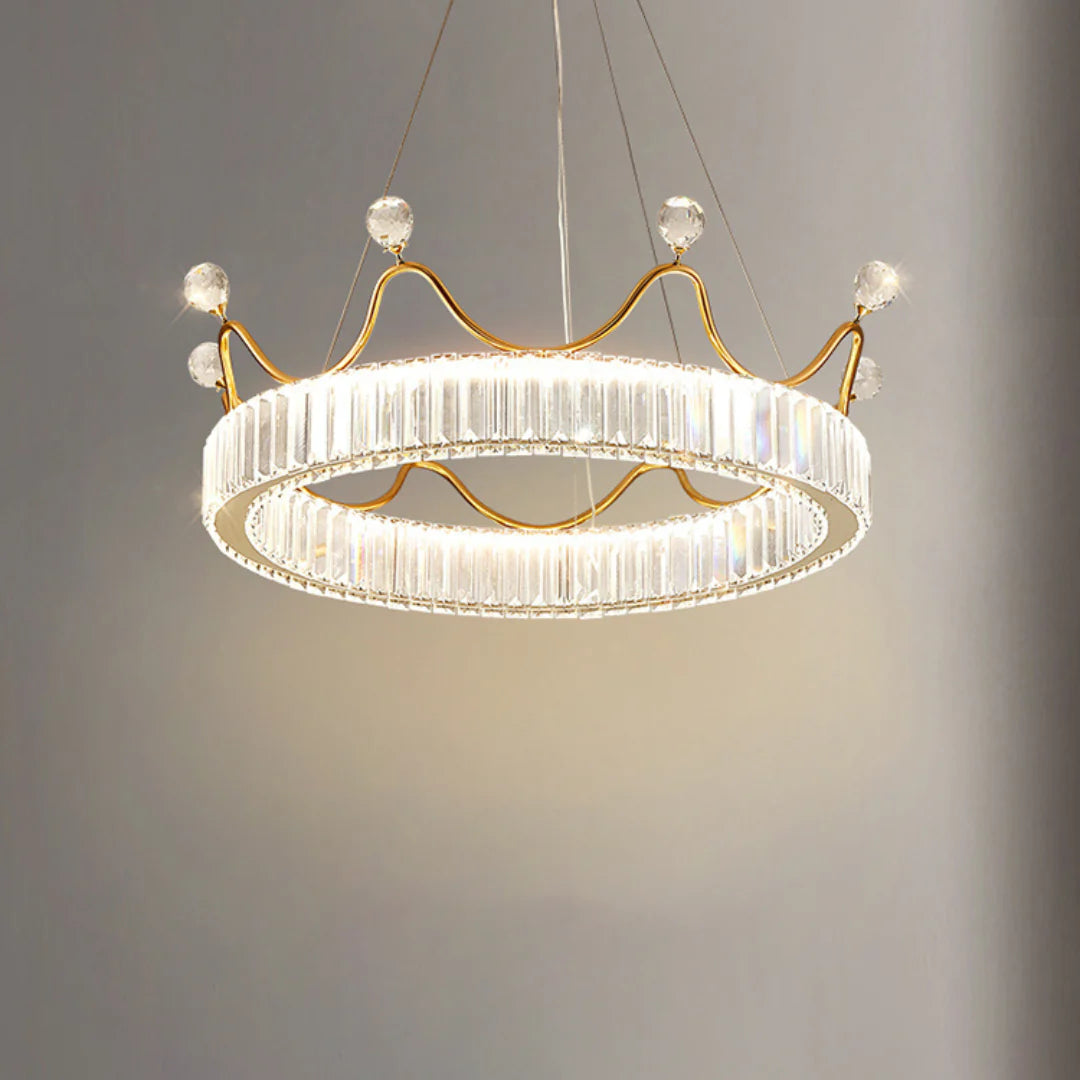 Crown Crystal Round Crystal Chandelier - Nuvé