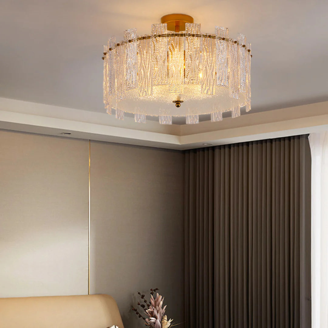 Crystal Gold Ceiling Lamp - Nuvé