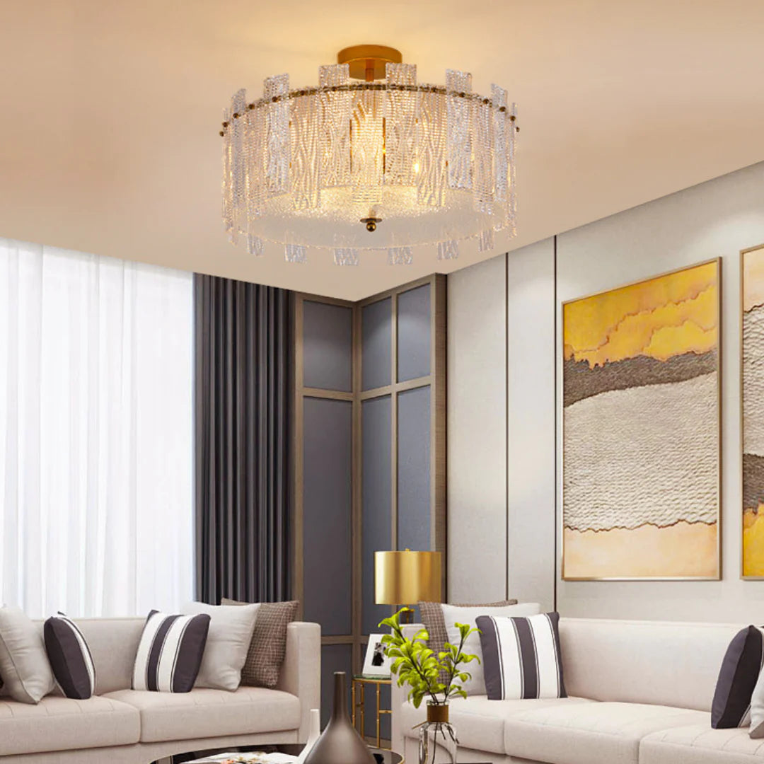 Crystal Gold Ceiling Lamp - Nuvé