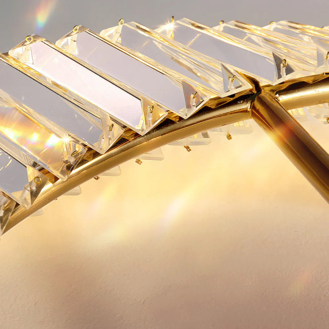 Wave Circular Crystal Ceiling Lamp - Nuvé