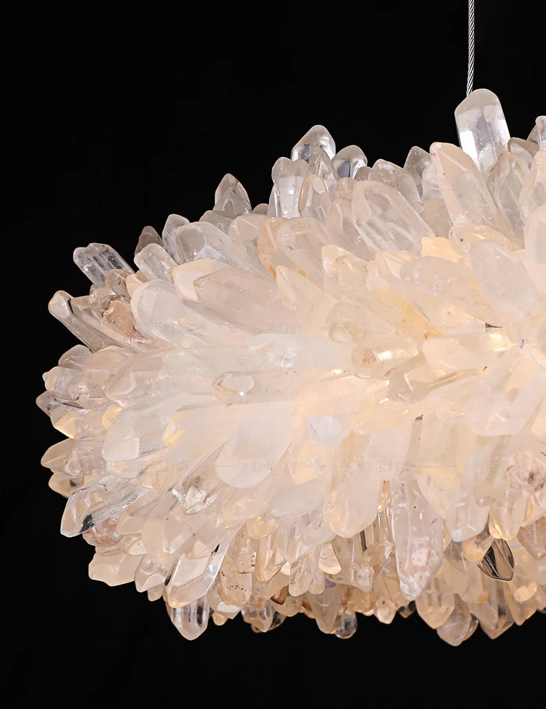Crystal Brass Round Chandelier - Nuvé