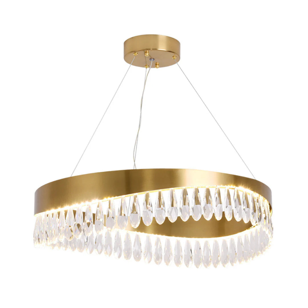 Golden Ring Crystal Light Luxury Chandelier - Nuvé