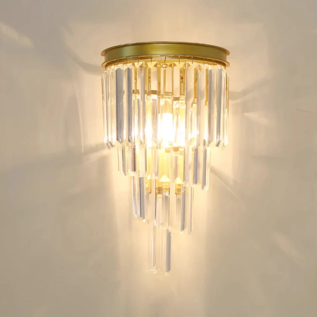 Crystal Tiered Tapered Wall Light - Nuvé