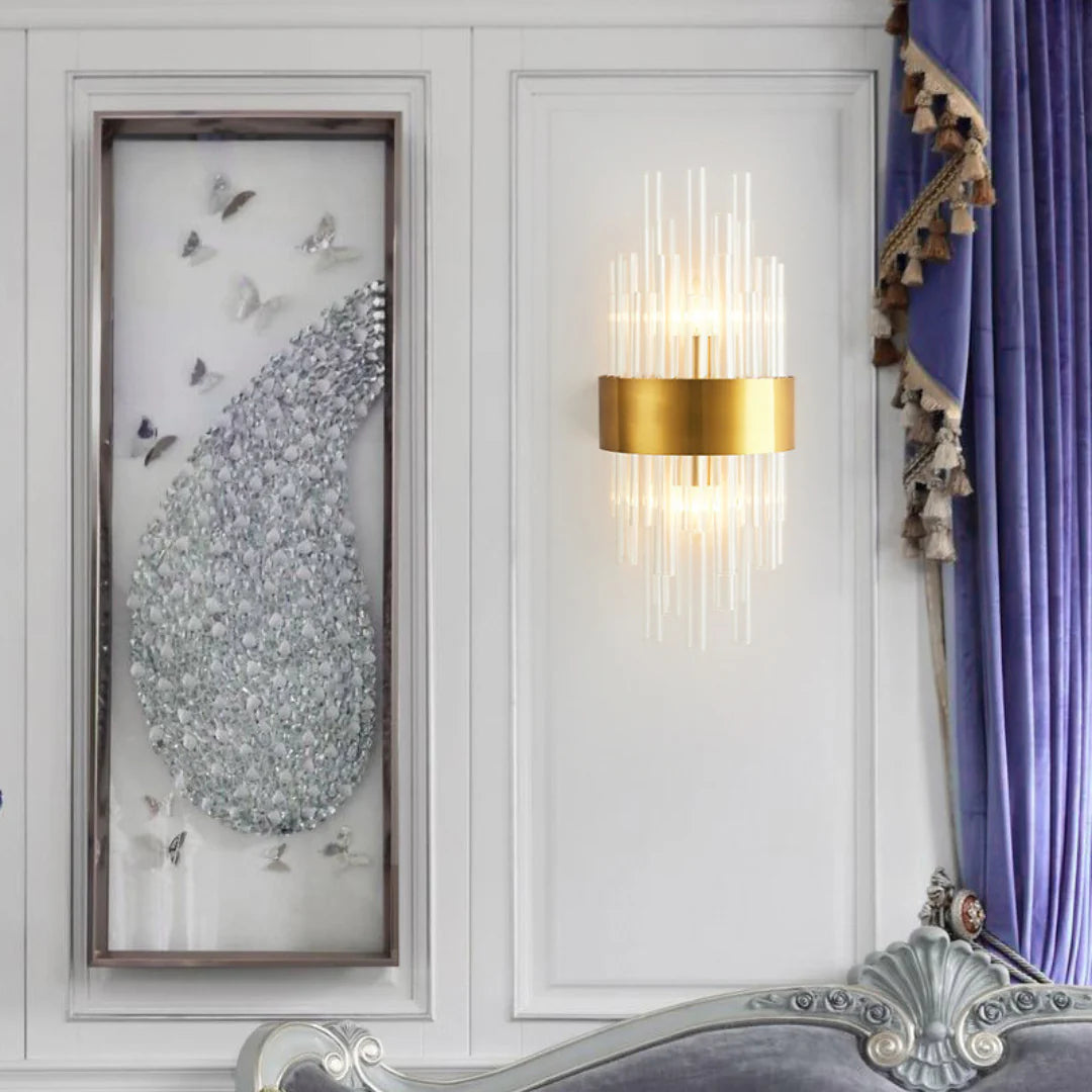 Crystal Tube Modern Wall Lamp - Nuvé