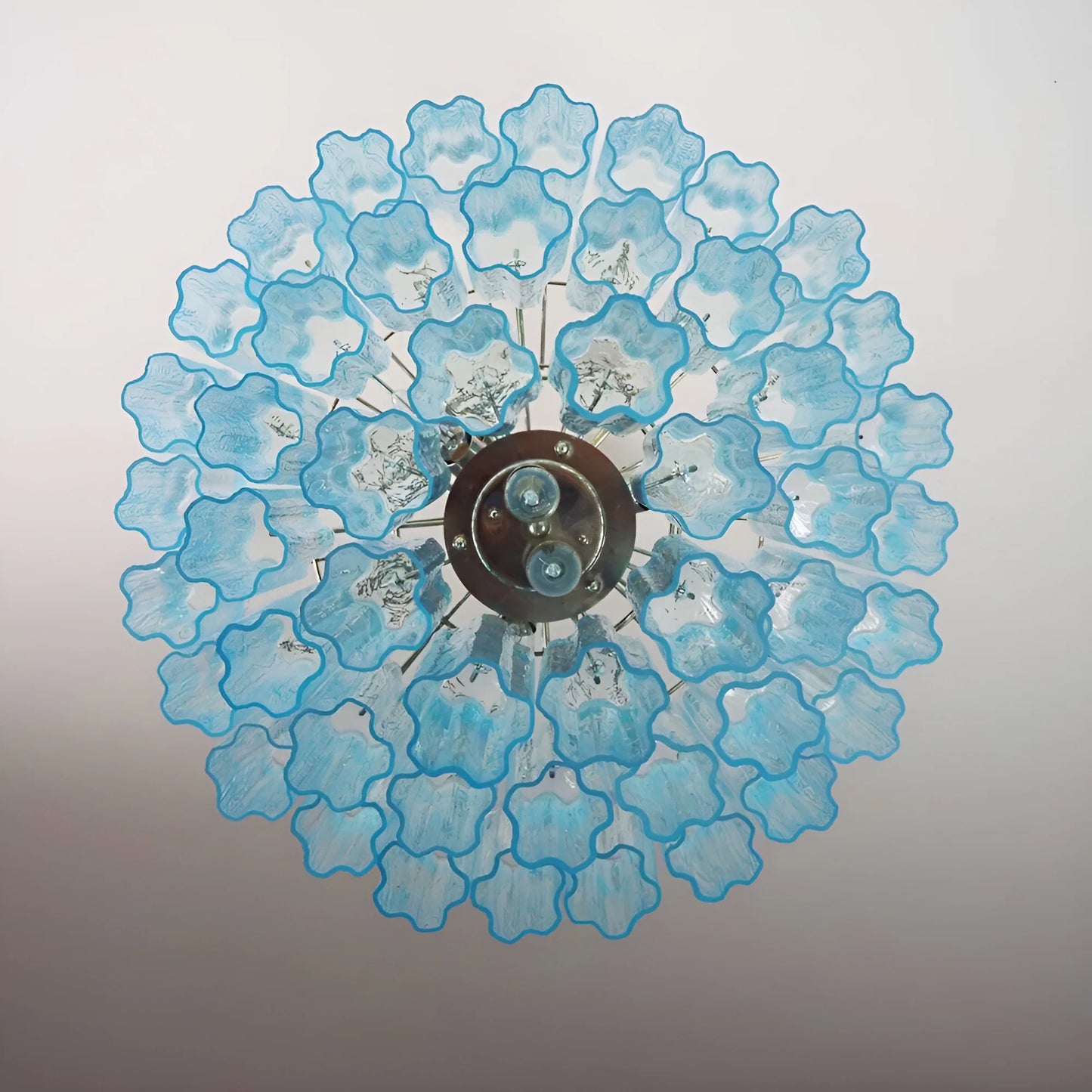 Elegant Blue Murano Glass Tube Chandelier - Nuvé