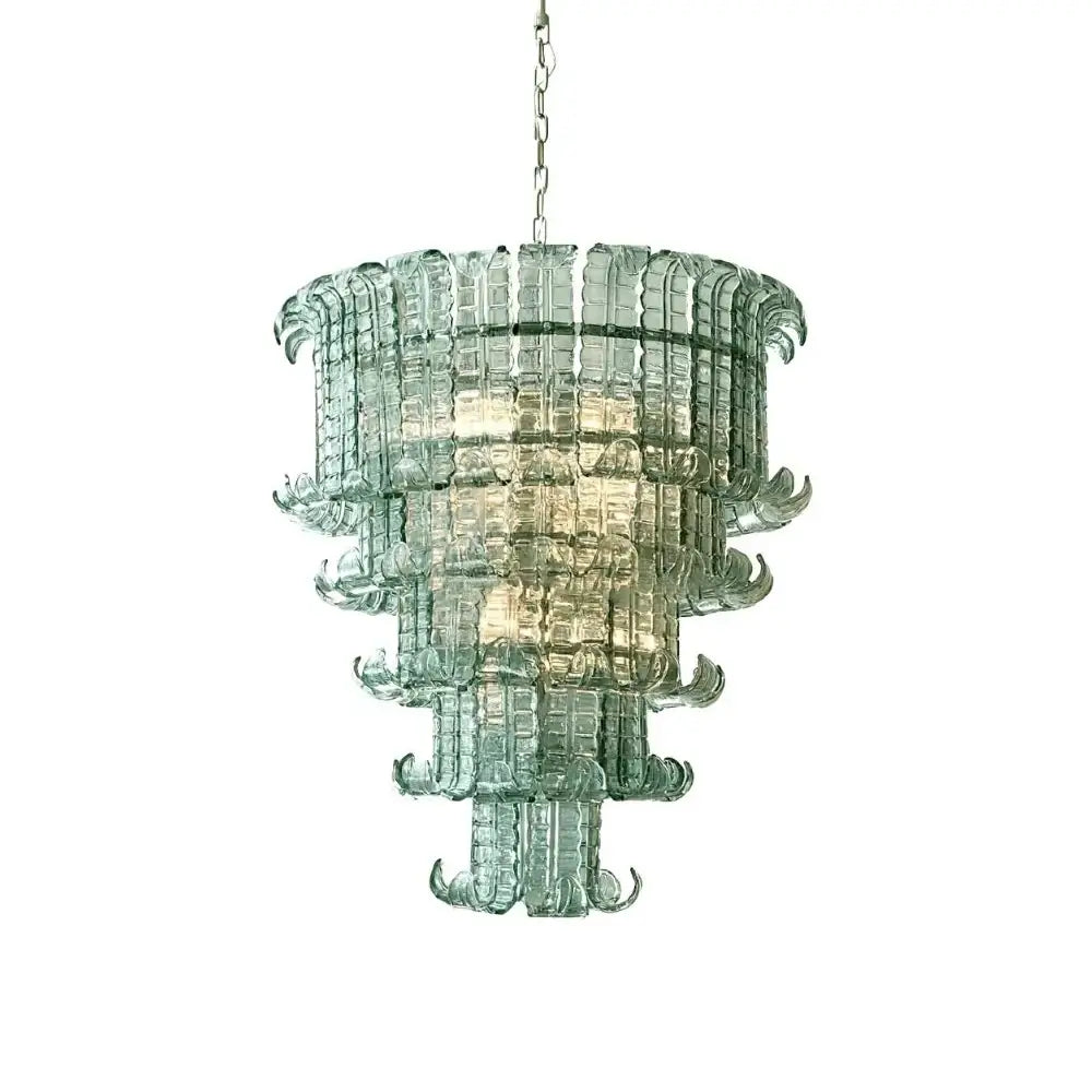 Elegant Leaf-Shaped Murano Glass Chandelier - Nuvé