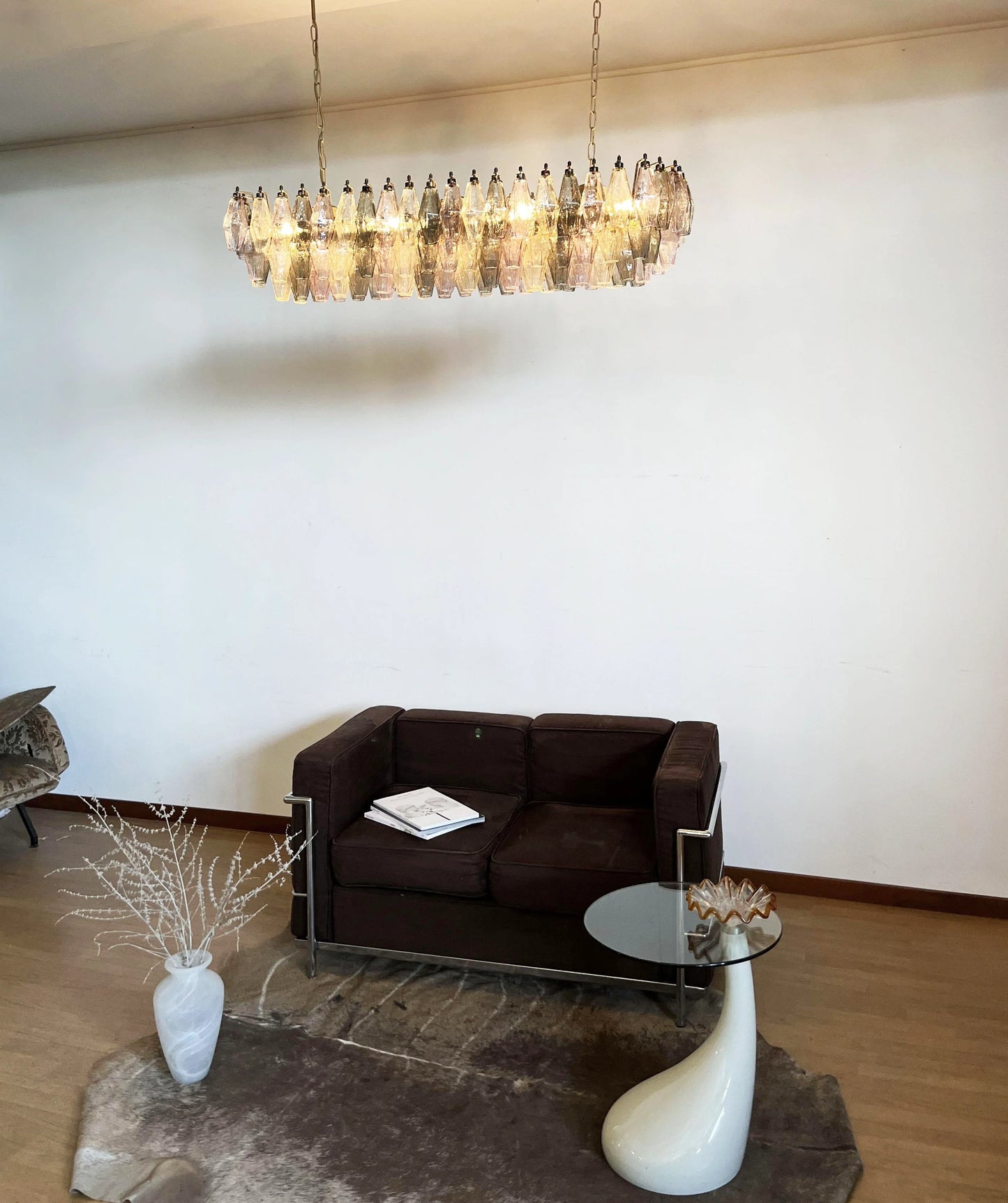 Elegant Multicolored Murano Poliedri Chandelier - Nuvé