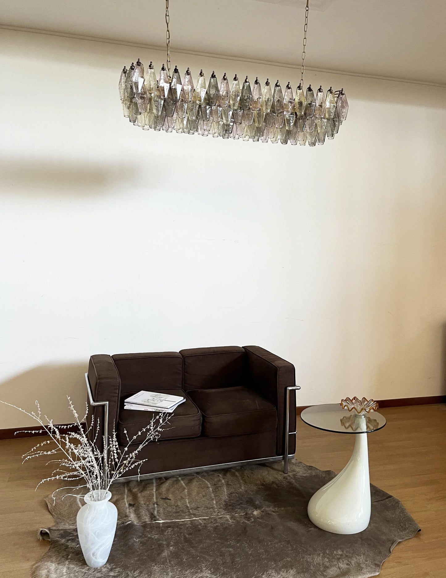 Elegant Multicolored Murano Poliedri Chandelier - Nuvé