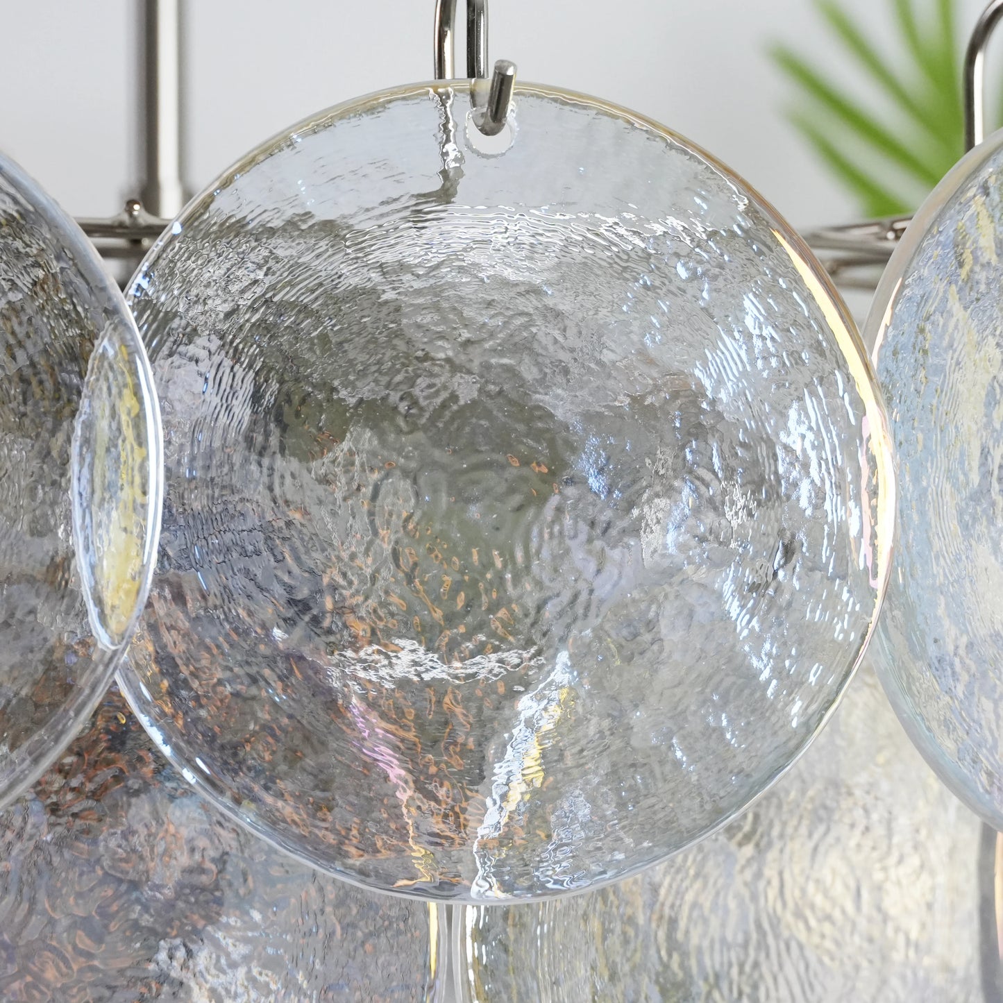 Elegant Murano Disc Iridescent Chandelier - Nuvé