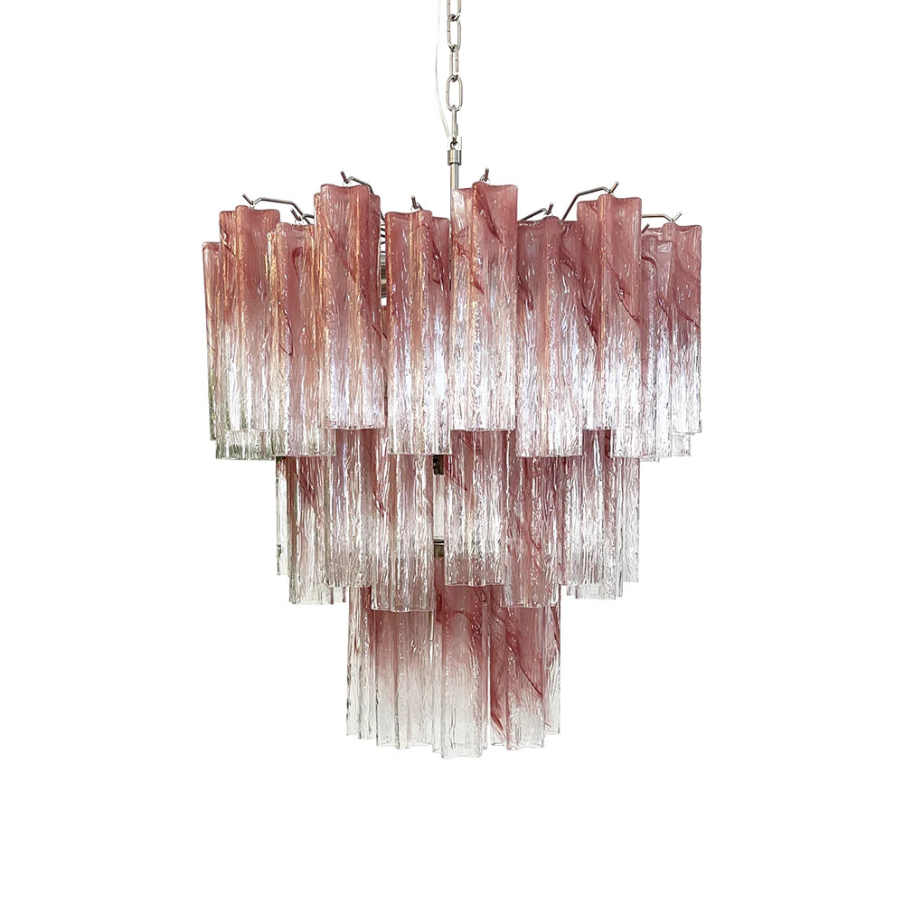 Elegant Murano Pink Rose Chandelier - Nuvé