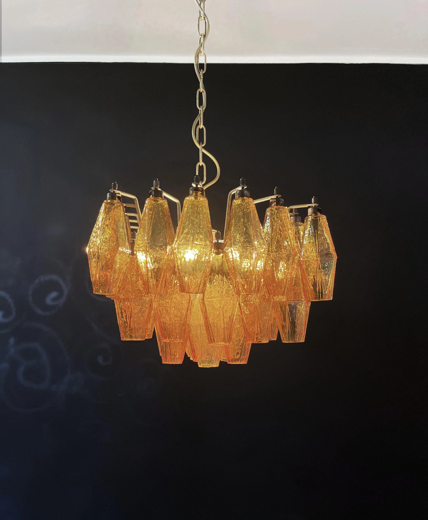 Poliedri Murano Amber Chandelier - Nuvé
