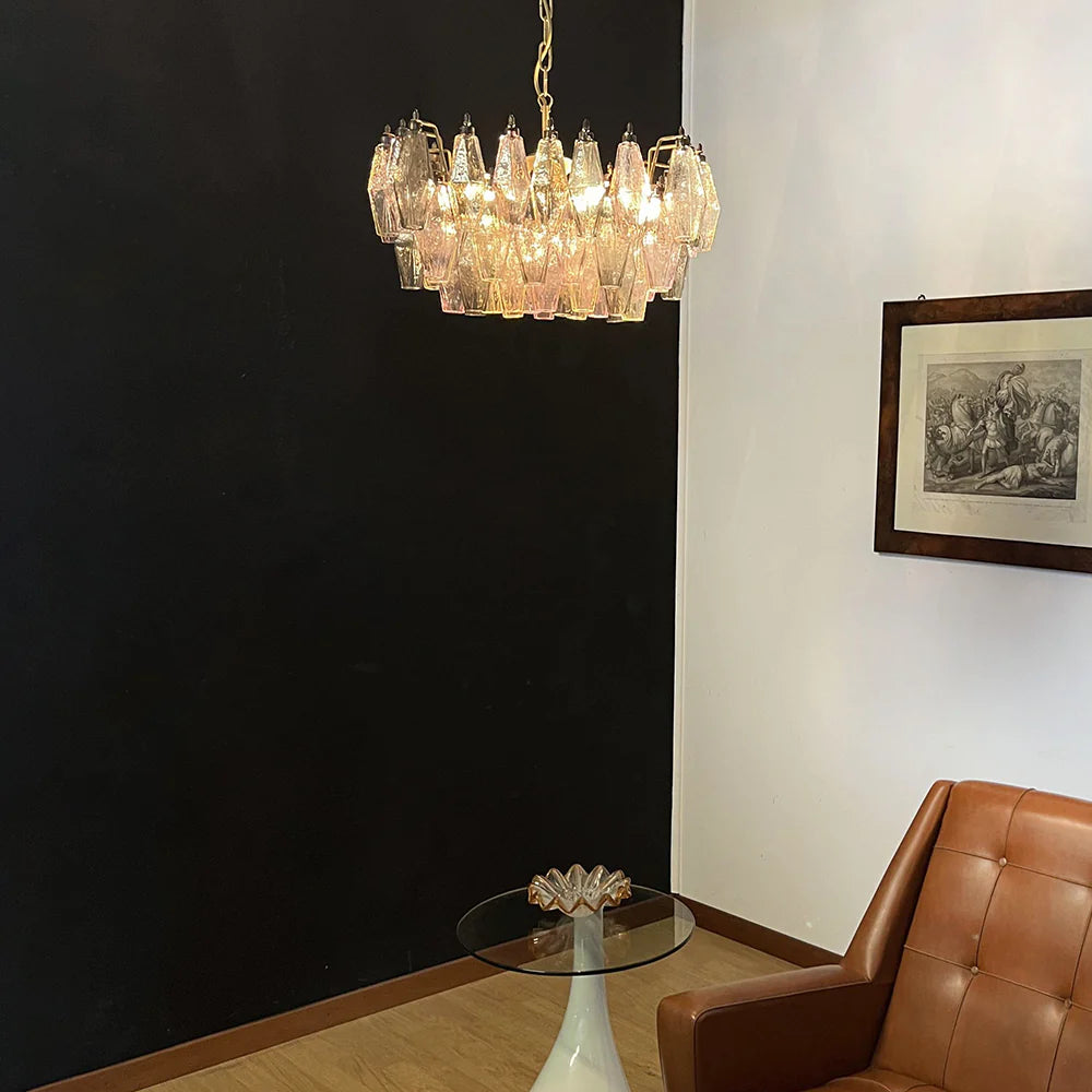 Poliedri Murano Colorful Chandelier - Nuvé
