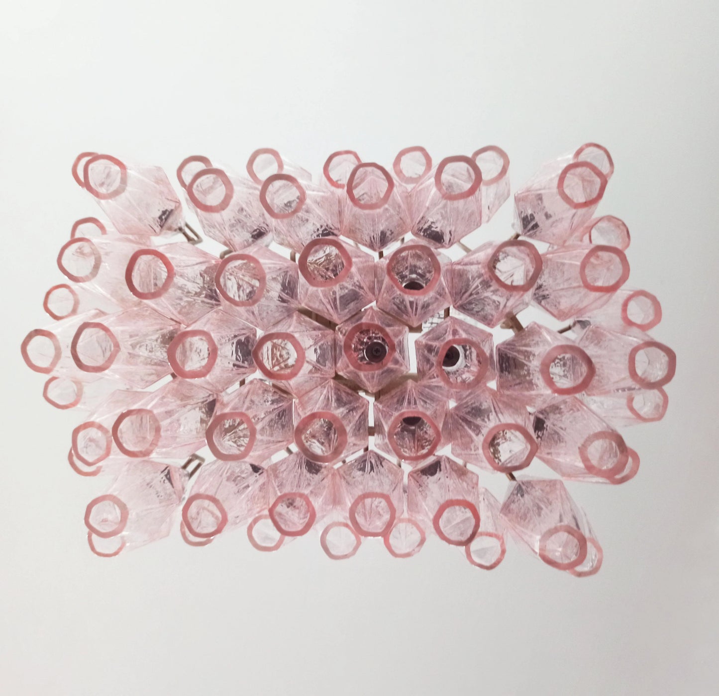 Poliedri Murano Pink Chandelier - Nuvé