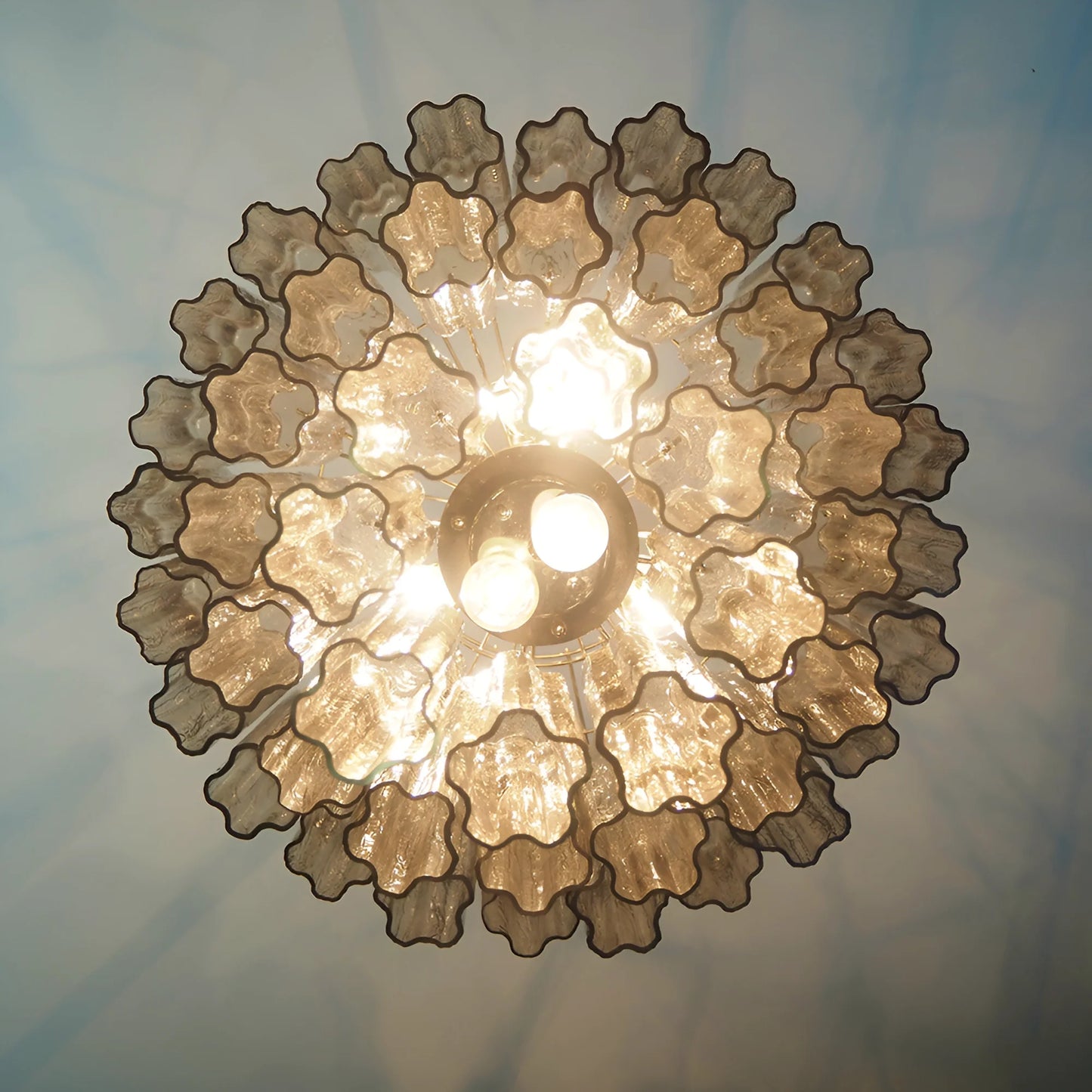 Elegant Smoke Murano Glass Tube Chandelier - Nuvé