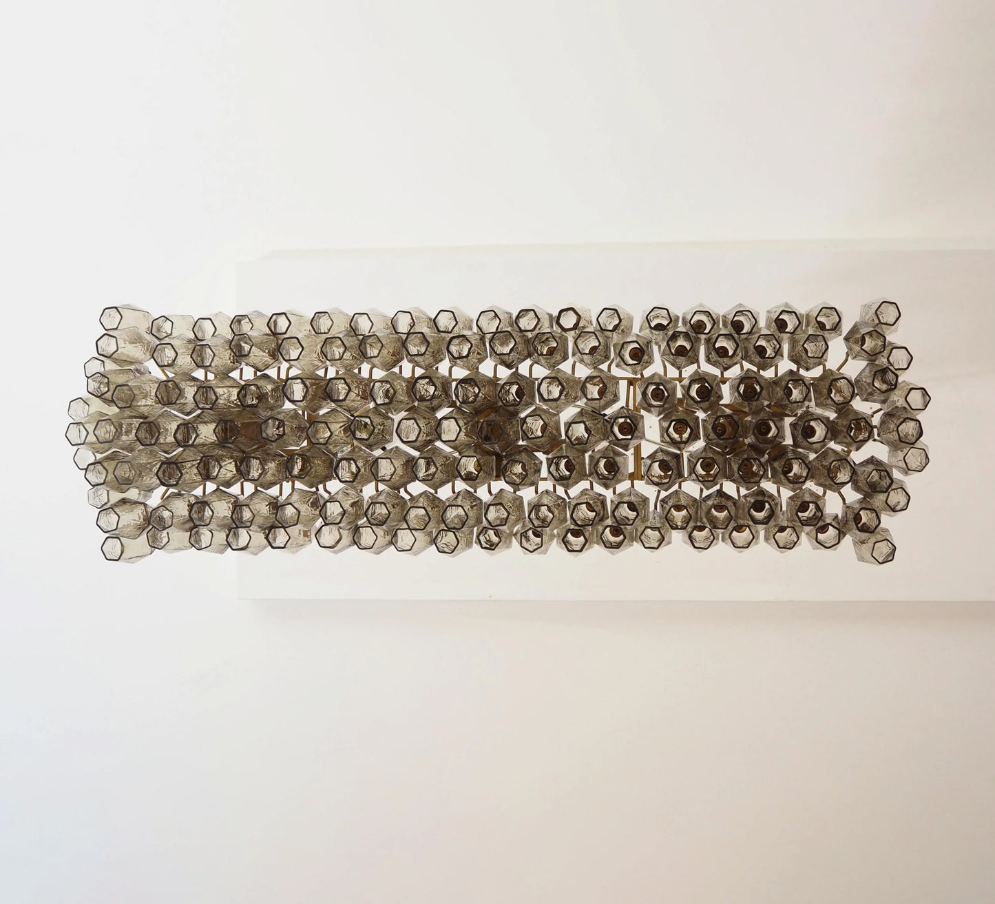 Elegant Smoked Murano Poliedri Chandelier - Nuvé