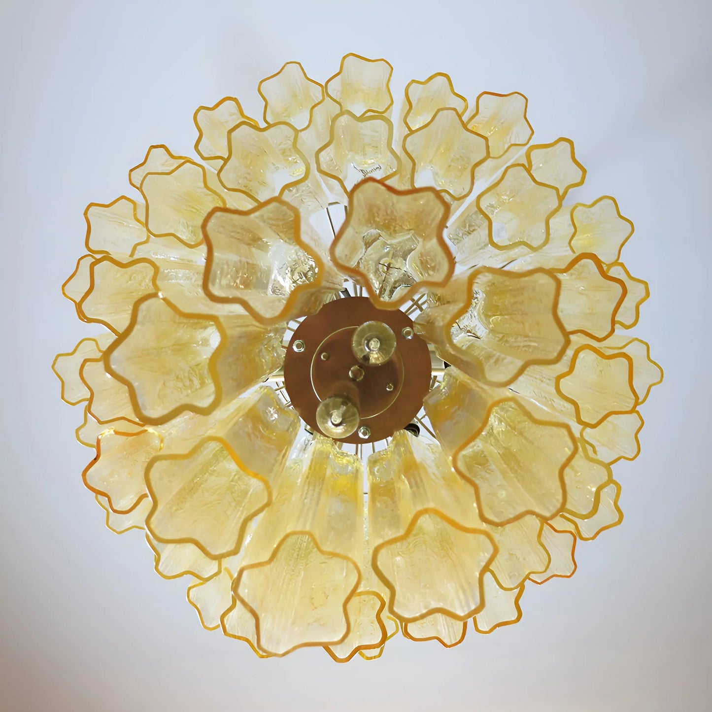Elegant Yellow Murano Glass Tube Chandelier - Nuvé