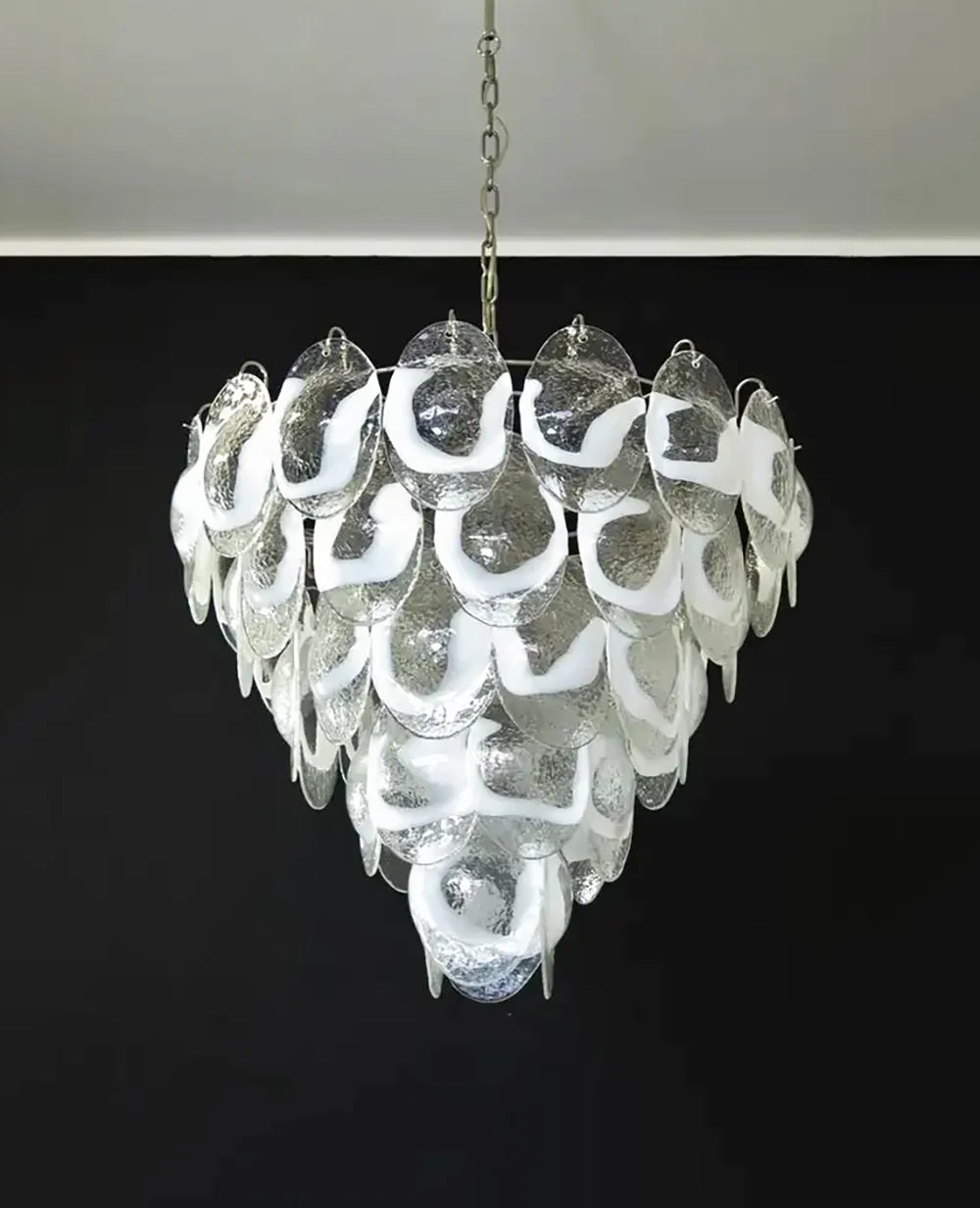 Exquisite Murano Transparent Glass Chandelier - Nuvé